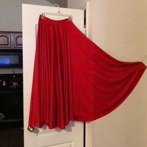Praise & Worship Red Skirt -Small
